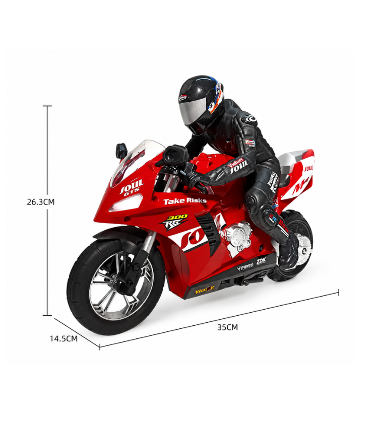 Motocicleta RC auto-estabilizada